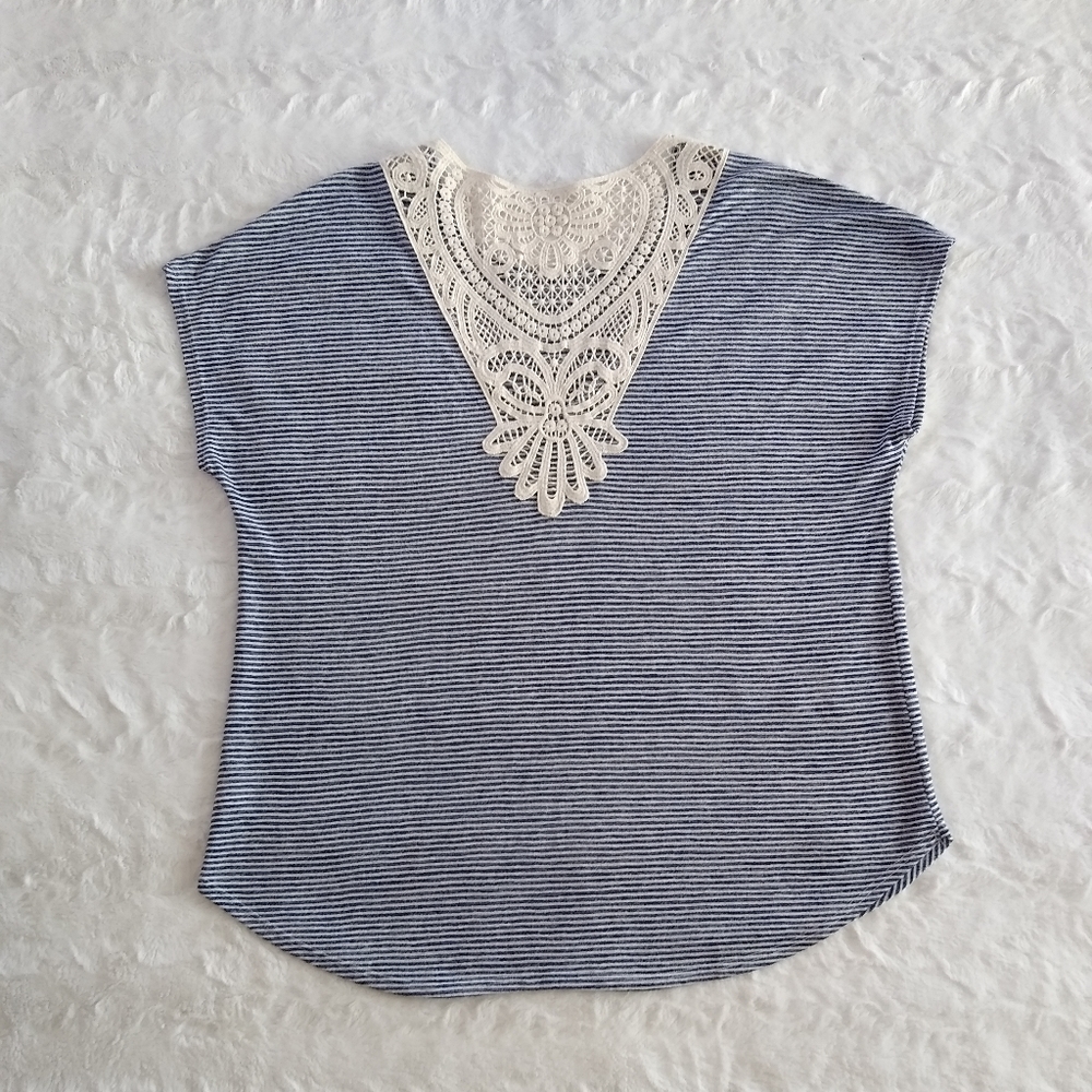 Apt. 9 Striped Crochet Top - Picture 2 of 5